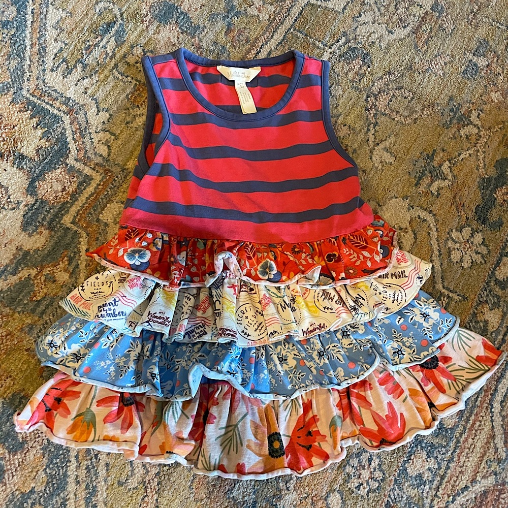 Matilda Jane 4T Tiered Ruffe Tank EUC